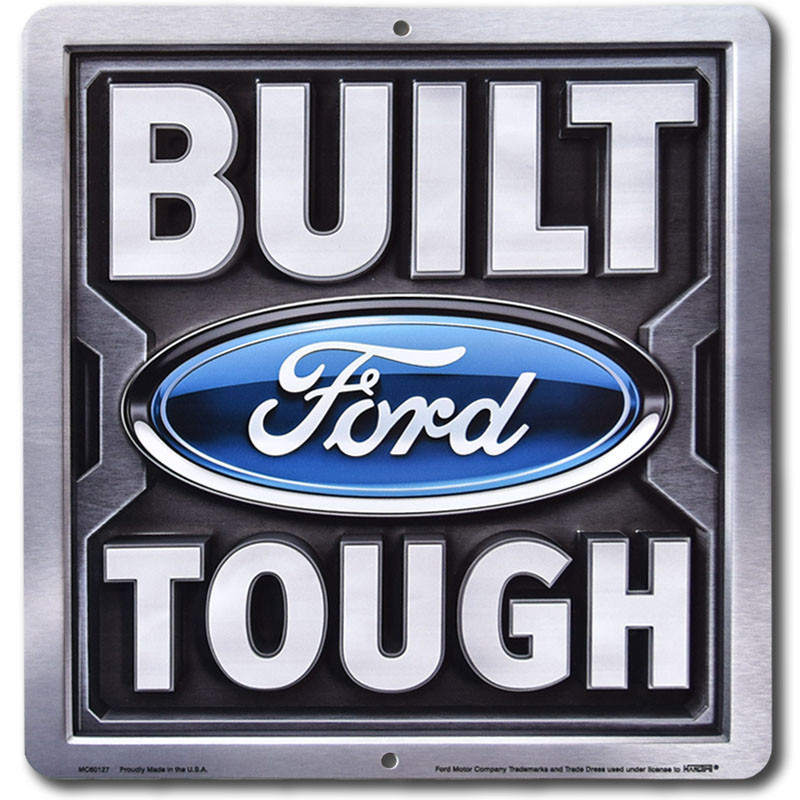 Plechová ceduľa Ford Built Tough 30 cm x 29 cm