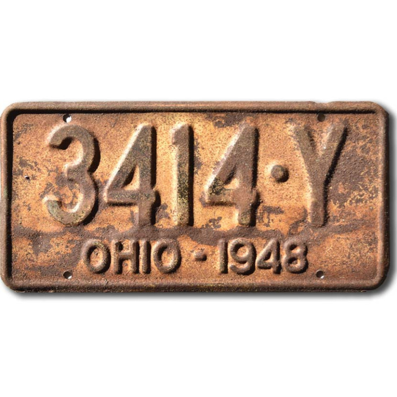 Americká ŠPZ Ohio 1948 Yellow 3114-Y