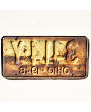 Americká ŠPZ Ohio 1948 Yellow 3114-Y