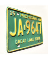 Americká ŠPZ Michigan 1968 Green Great Lake JA-9647