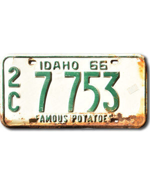 Americká ŠPZ Idaho 1966 Famous Potatoes 2C 7753