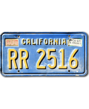 Americká ŠPZ California 1997 Blue RR 2516