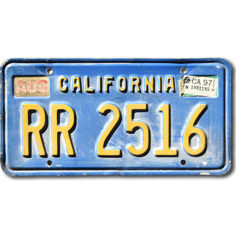 Americká ŠPZ California 1997 Blue RR 2516