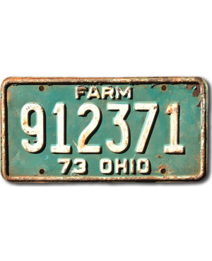 Americká ŠPZ Ohio 1973 Green Farm 912371