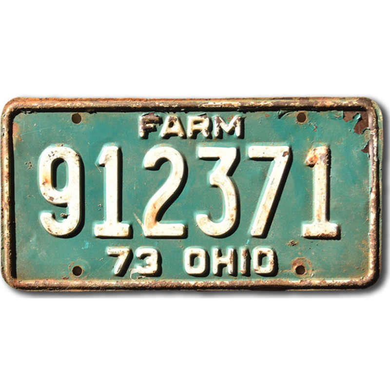 Americká ŠPZ Ohio 1973 Green Farm 912371