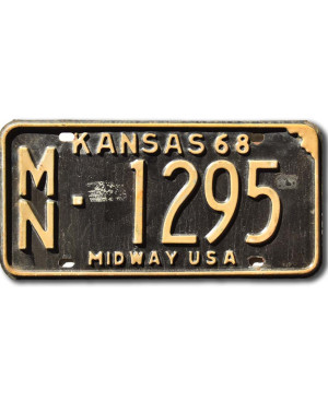 Americká ŠPZ Kansas 1968 Midway MN-1295