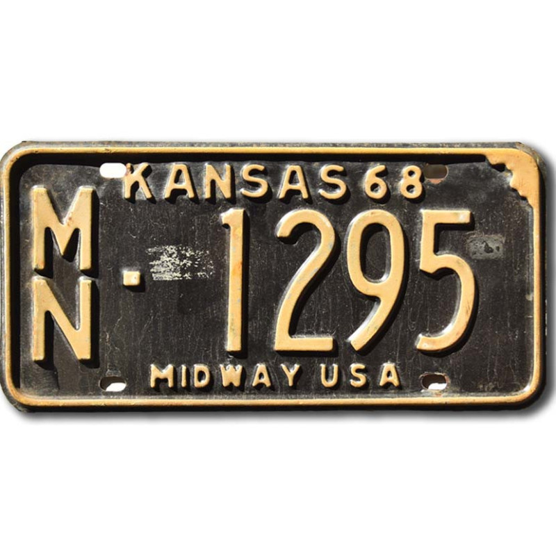 Americká ŠPZ Kansas 1968 Midway MN-1295