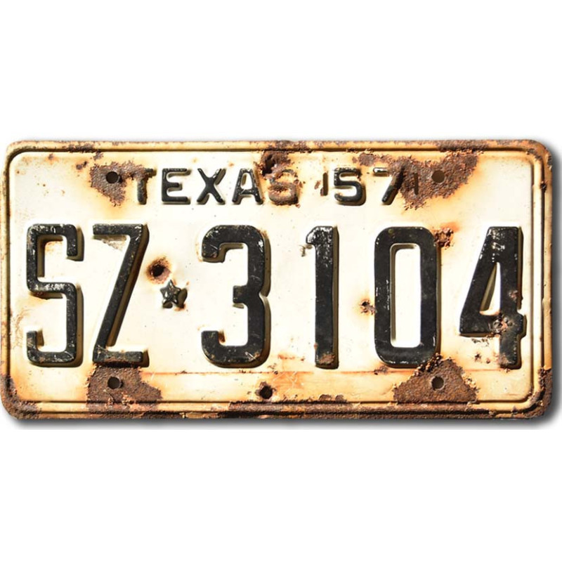 Americká ŠPZ Texas 1957 White SZ-3104