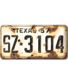 Americká ŠPZ Texas 1957 White SZ-3104