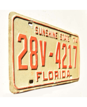 Americká ŠPZ Florida 1974 Sunshine State 28V-4217