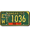 Americká ŠPZ Kansas 1973 Green Truck EW 1036