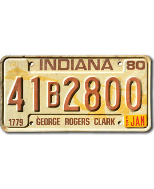 Americká ŠPZ Indiana 1980 George Rogers Clark 41B2800