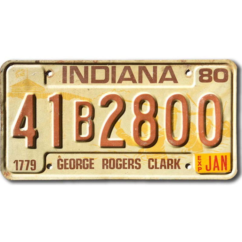 Americká ŠPZ Indiana 1980 George Rogers Clark 41B2800