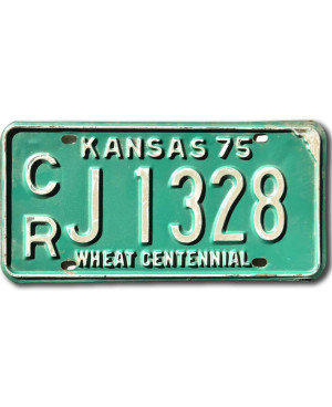 Americká ŠPZ Kansas 1975 Green CRJ 1328