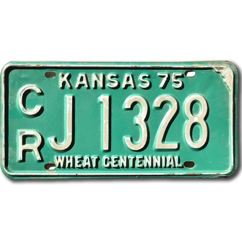 Americká ŠPZ Kansas 1975 Green CRJ 1328