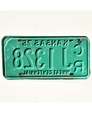Americká ŠPZ Kansas 1975 Green CRJ 1328