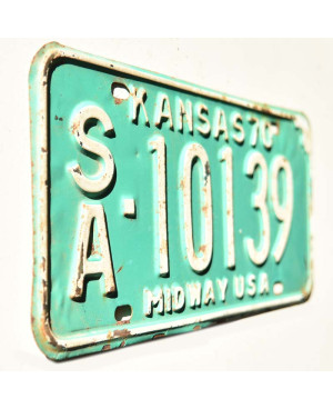 Americká ŠPZ Kansas 1970 Midway Green SA-10139