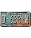 Americká ŠPZ Kansas 1967 Blue D-633-H