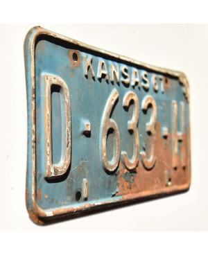 Americká ŠPZ Kansas 1967 Blue D-633-H