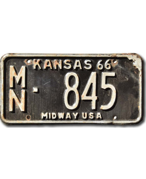 Americká ŠPZ Kansas 1966 Midway MN 845