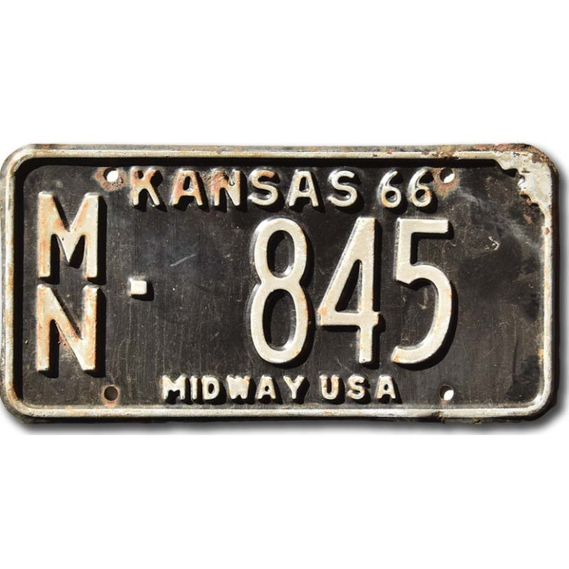 Americká ŠPZ Kansas 1966 Midway MN 845