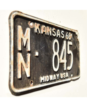 Americká ŠPZ Kansas 1966 Midway MN 845