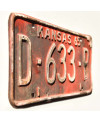 Americká ŠPZ Kansas 1965 Red D-633-B
