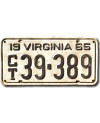 Americká ŠPZ Virginia 1965 White CT39-389
