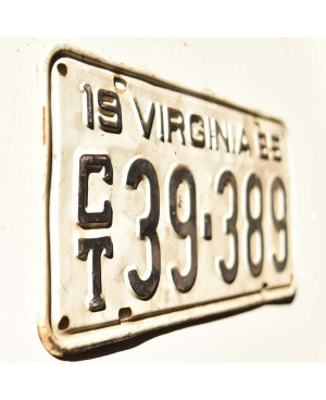 Americká ŠPZ Virginia 1965 White CT39-389