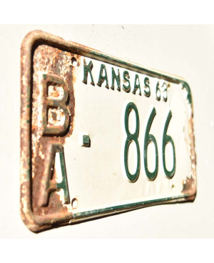Americká ŠPZ Kansas 1963 White BA-866