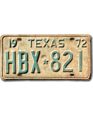 Americká ŠPZ Texas 1972 HBX-821