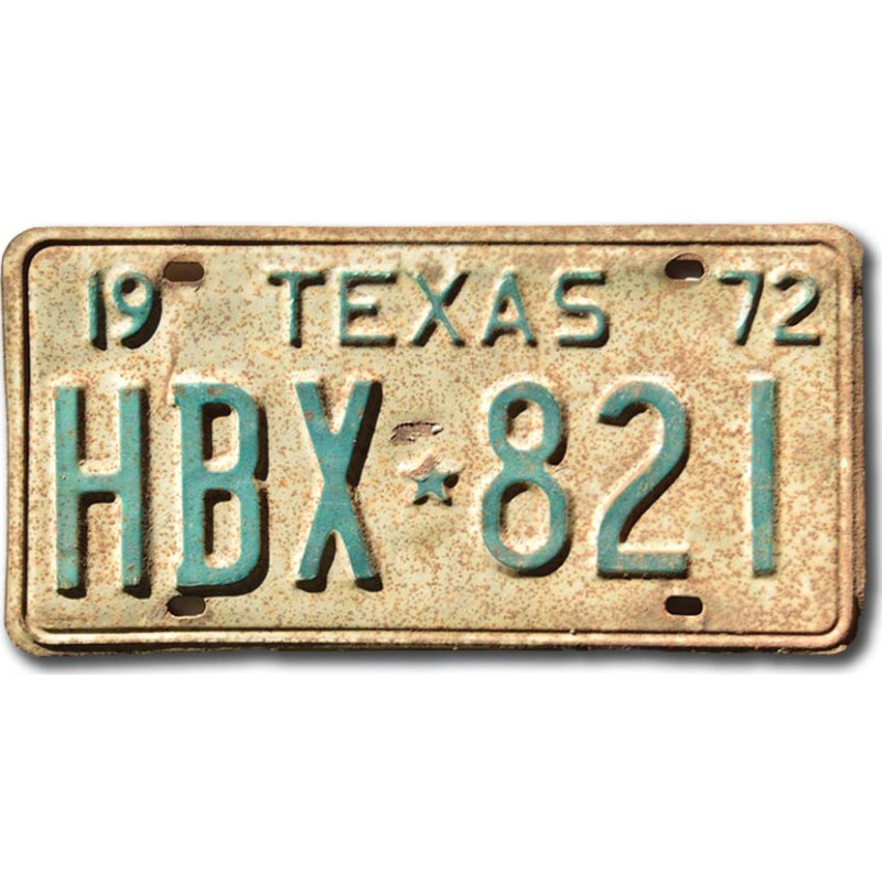 Americká ŠPZ Texas 1972 HBX-821