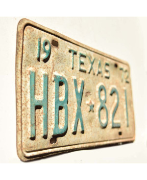 Americká ŠPZ Texas 1972 HBX-821