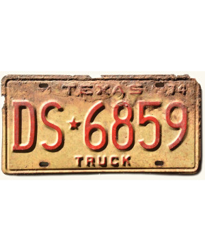Americká ŠPZ Texas 1974 Truck DS-6859