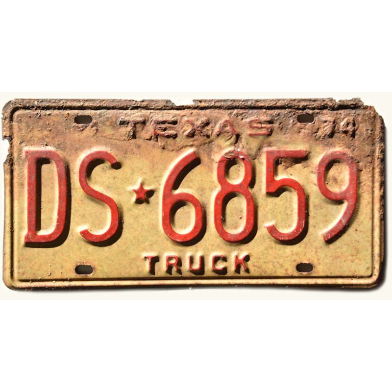 Americká ŠPZ Texas 1974 Truck DS-6859