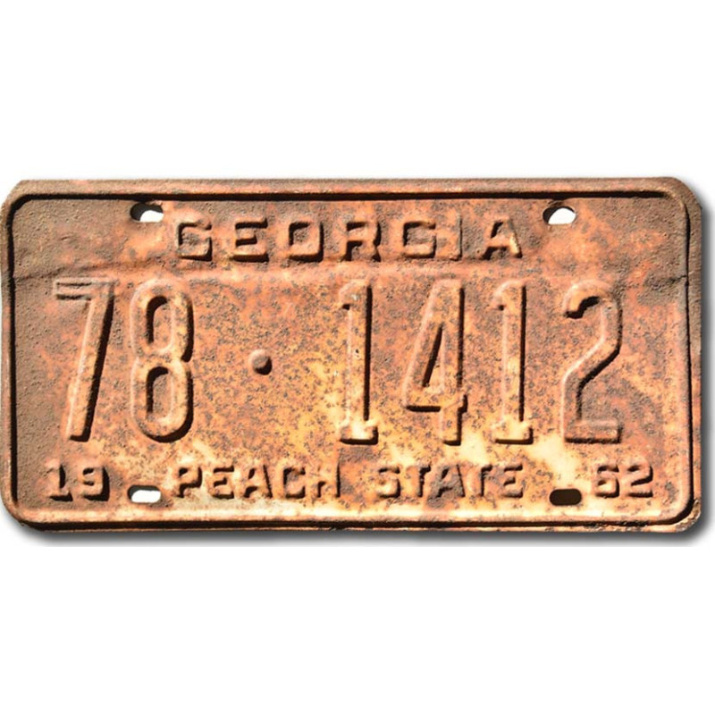 Americká ŠPZ Georgia 1962 Peach State 78-1412