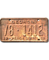 Americká ŠPZ Georgia 1962 Peach State 78-1412