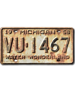 Americká ŠPZ Michigan 1958 Water Wonderland VU-1467