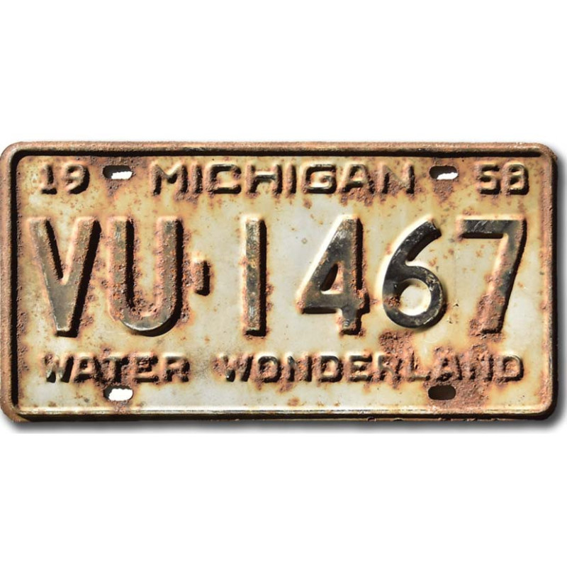 Americká ŠPZ Michigan 1958 Water Wonderland VU-1467