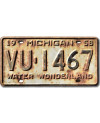 Americká ŠPZ Michigan 1958 Water Wonderland VU-1467