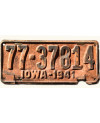 Americká ŠPZ Iowa 1941 Yellow 77-37814