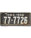 Americká ŠPZ Iowa 1946 Black 77-7726