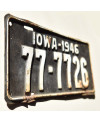 Americká ŠPZ Iowa 1946 Black 77-7726