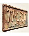 Americká ŠPZ Iowa 1939 Black 77-1516