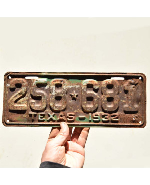 Americká ŠPZ Texas 1932 Rusty 258-681