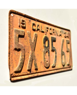 Americká ŠPZ California 1934 Yellow 5X 8565