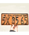 Americká ŠPZ California 1934 Yellow 5X 8565