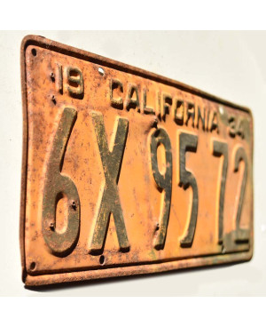 Americká ŠPZ California 1934 Yellow 6X 9572