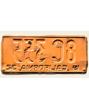 Americká ŠPZ California 1932 Yellow 8C 355