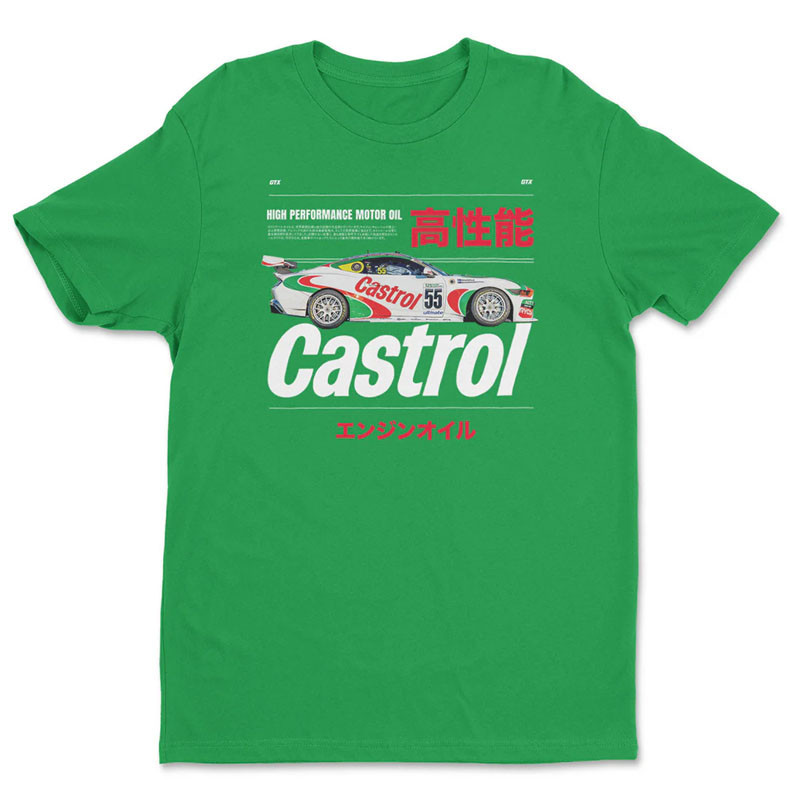 Pánske tričko Castrol Racing Car Green